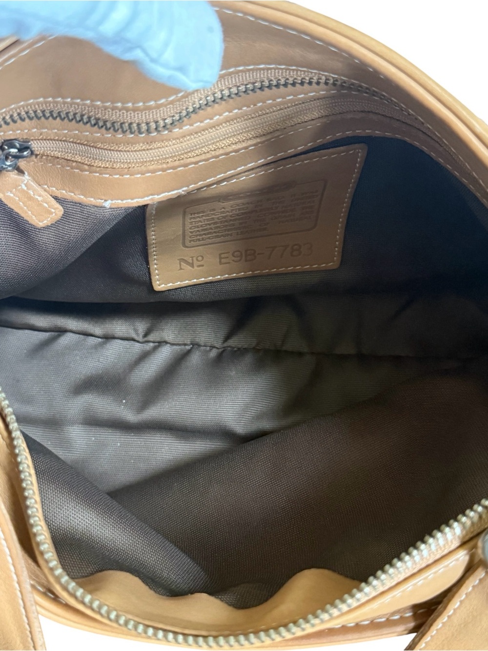 Coach Vintage Hamptons Tan Leather Hobo Shoulder Bag Y2K - Picture 12 of 15